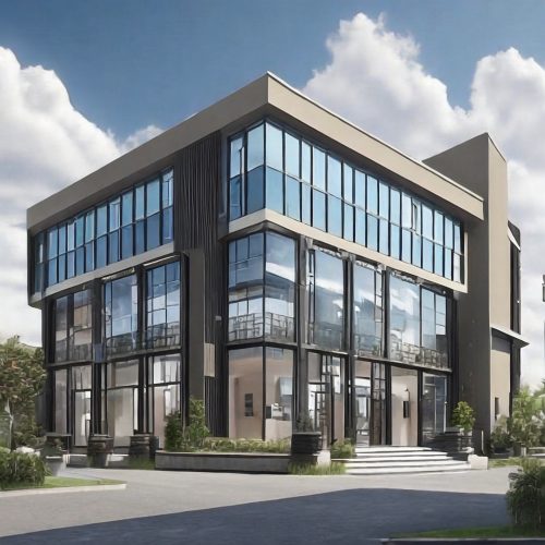 Render of a retail project